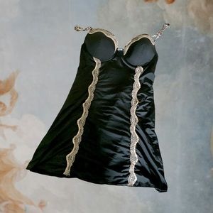 Cute Black Night Slip-on dress Size Small